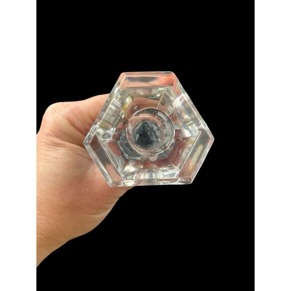 Vintage Val St Lambert Candlesticks VAS70 Pair 9.5 inches Cut Crystal GIFTWARE - Picture 4 of 13